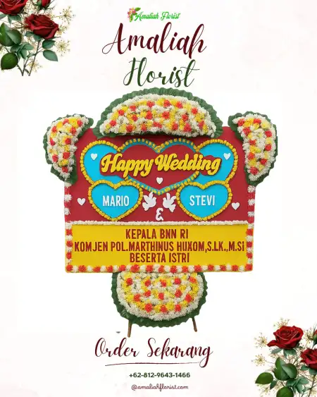 Papan Bunga Pernikahan Brumbun